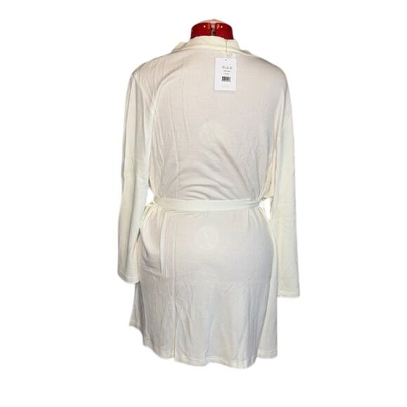 NWT Andie The Robe Waffle Knit Robe Belted Bamboo Rayon Snow White Size XXXL - Picture 2 of 7